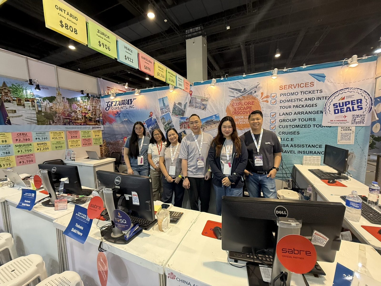Sabre booth and brand launch at the expo